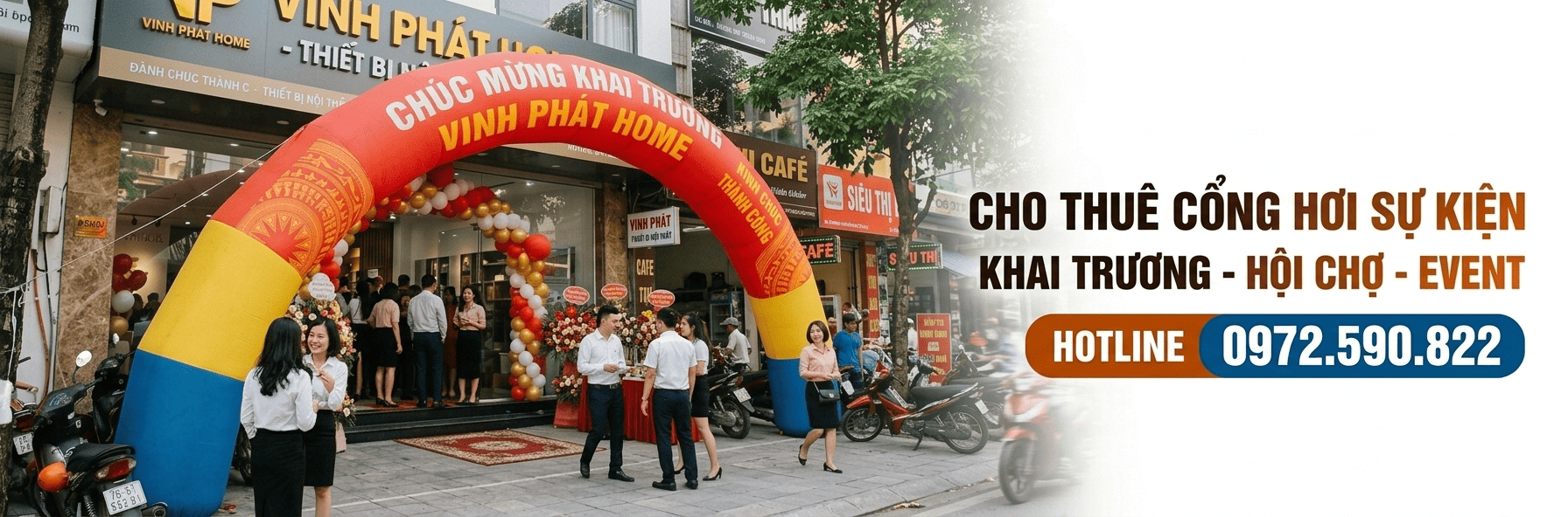 Cho thuê cổng hơi sự kiện tại Hà Nội