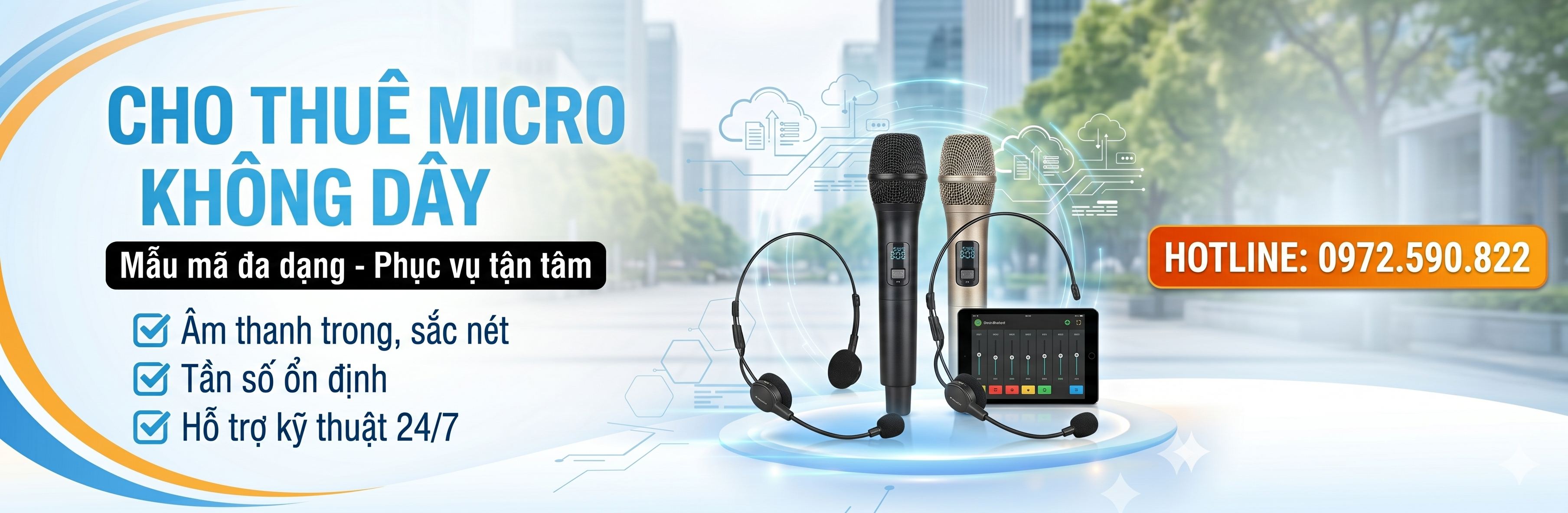 Cho thuê micro không dây giá tốt | Micro sự kiện, hội nghị, tại Hà Nội
