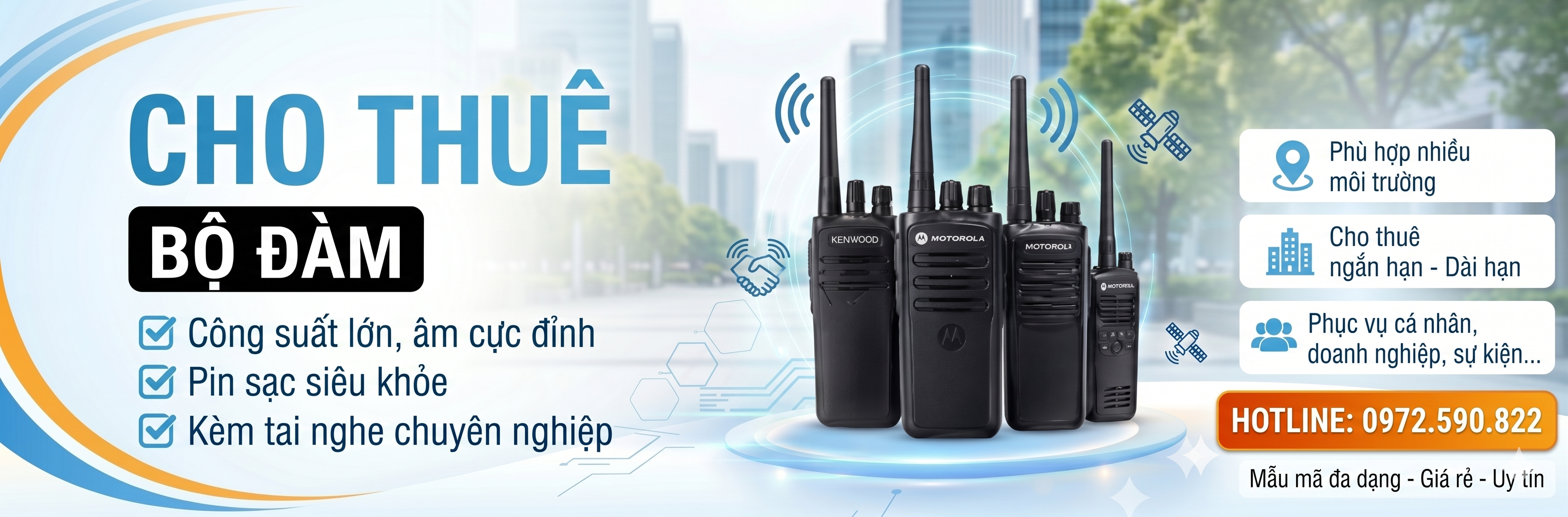 Cho thuê bộ đàm tại Hà Nội