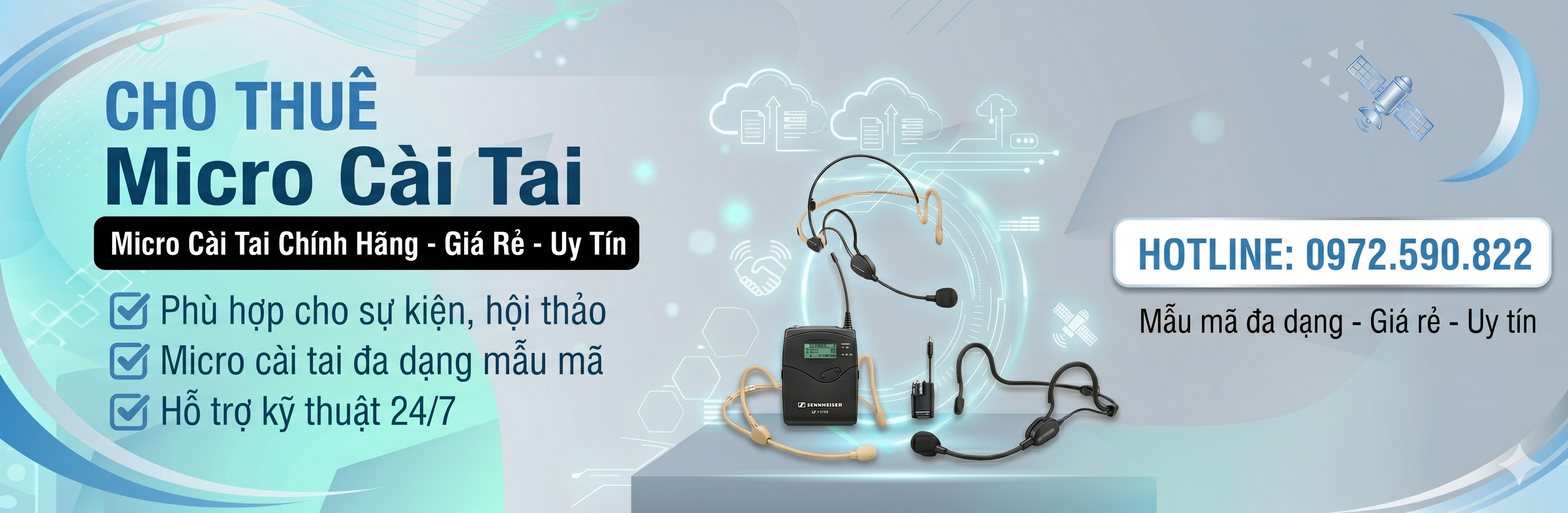 Cho thuê micro cài tai giá tốt | Micro cài tai sự kiện, hội tại Hà Nội